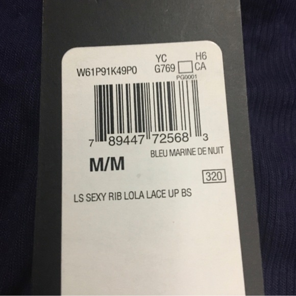 New With Tags - Guess Ribbed Long Sleeved Bodysuit 2010s - Picture 3 of 4